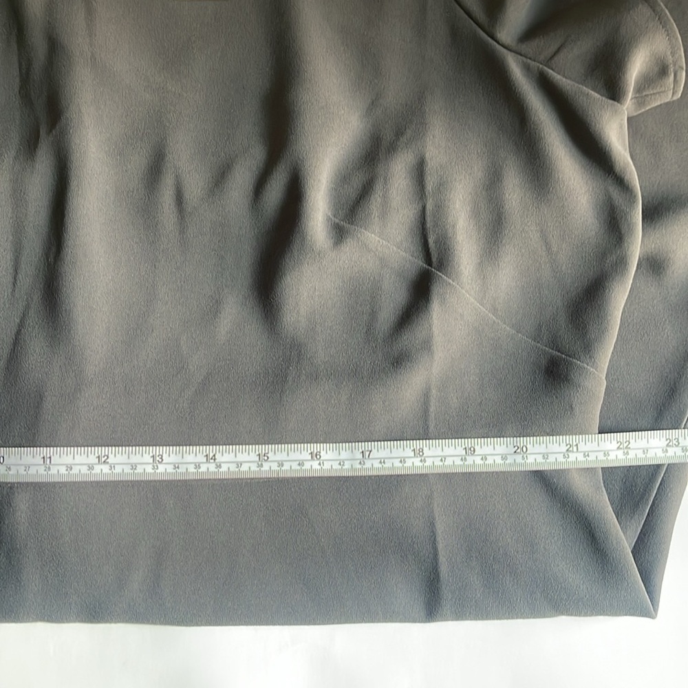 LOFT Fit Flare Dress with Shoulder Button Detail Size 18 PLUS Steel Gray Midi - Picture 6 of 11